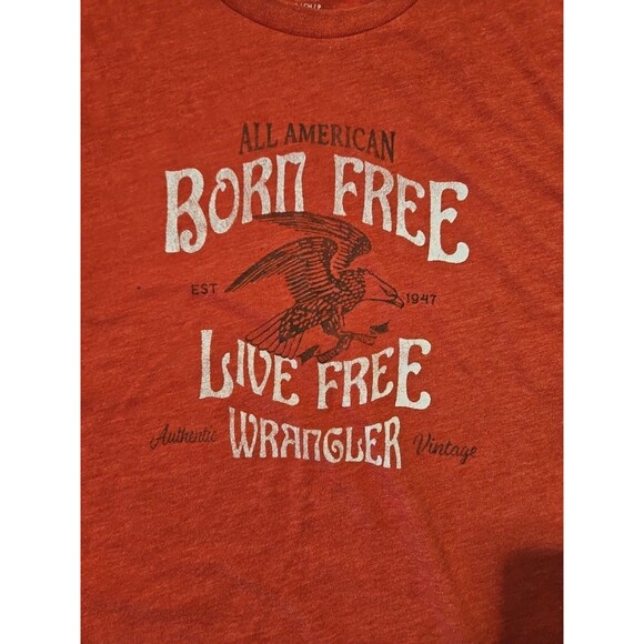 Wrangler Mens Tee Shirt Size Small Red (A98) - Picture 2 of 6